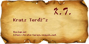 Kratz Teréz névjegykártya